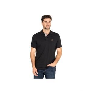 U.S. Polo Assn. Men's Black Short Sleeve Interlock Polo Shirt Size XL NEW